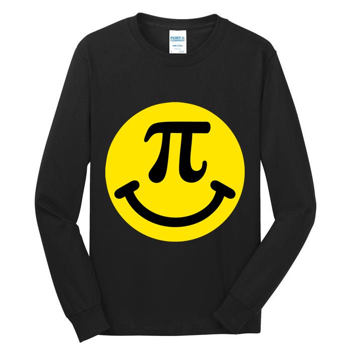 Pi Day Smiley Face 3.14 Math Geek Tall Long Sleeve T-Shirt