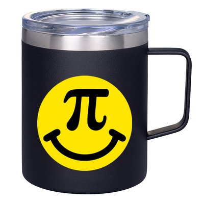 Pi Day Smiley Face 3.14 Math Geek 12oz Stainless Steel Coffee Mug