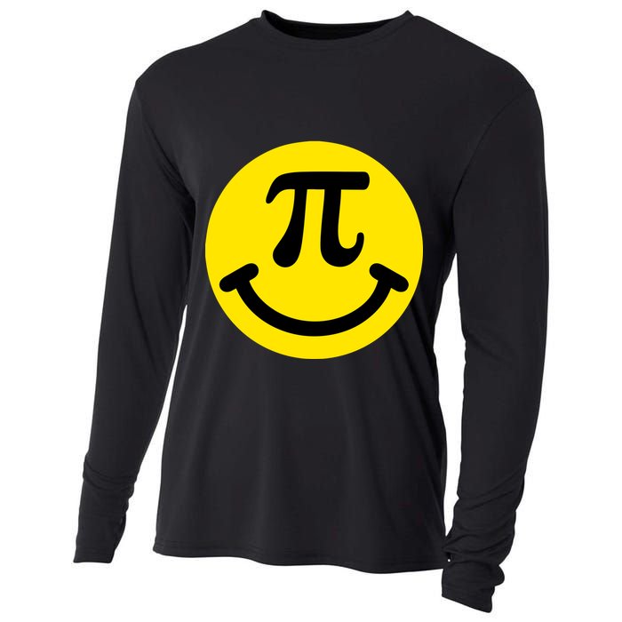 Pi Day Smiley Face 3.14 Math Geek Cooling Performance Long Sleeve Crew