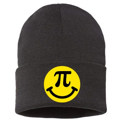 Pi Day Smiley Face 3.14 Math Geek Sustainable Knit Beanie