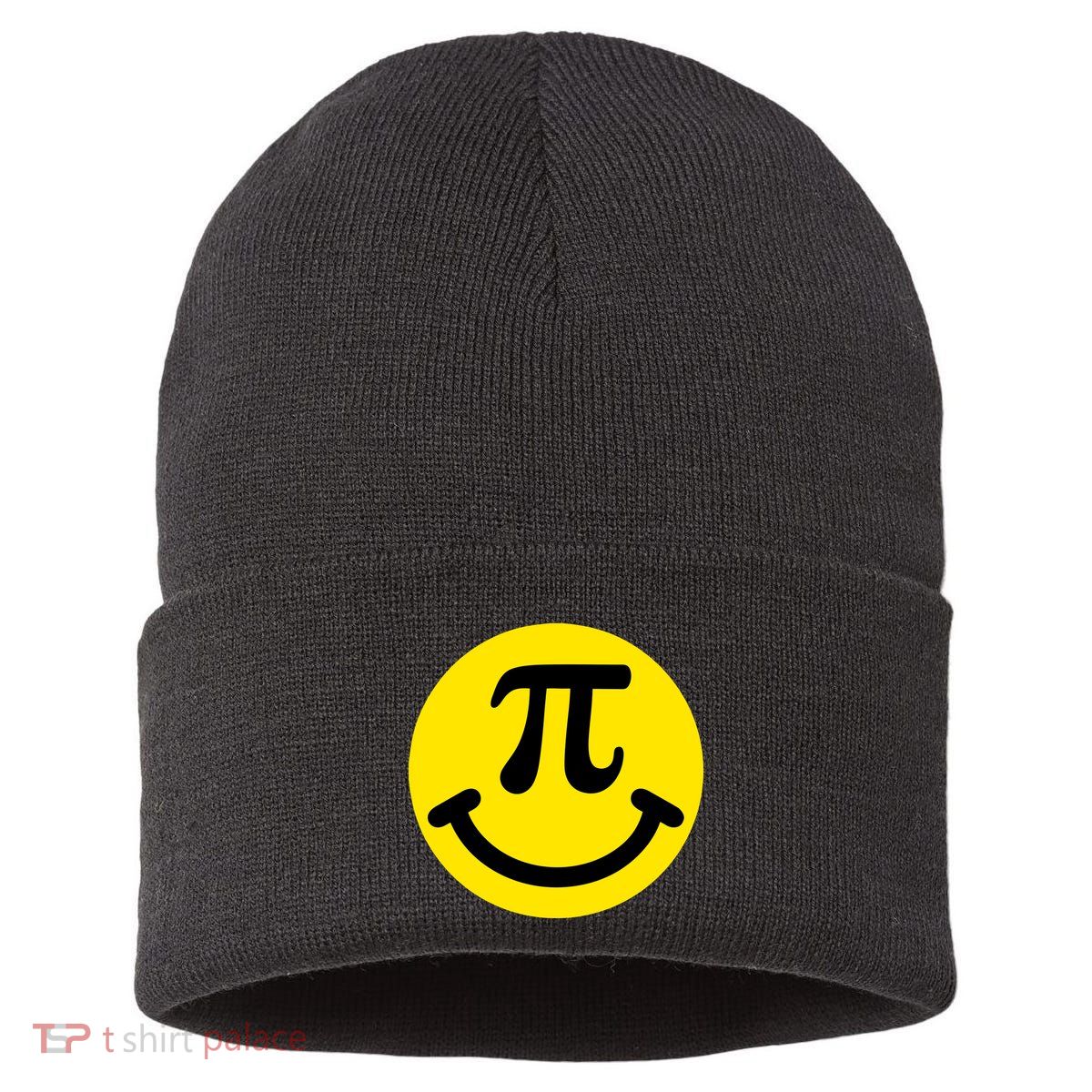 Pi Day Smiley Face 3.14 Math Geek Sustainable Knit Beanie