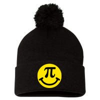 Pi Day Smiley Face 3.14 Math Geek Pom Pom 12in Knit Beanie