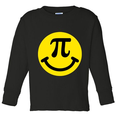 Pi Day Smiley Face 3.14 Math Geek Toddler Long Sleeve Shirt