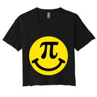 Pi Day Smiley Face 3.14 Math Geek Crop Top