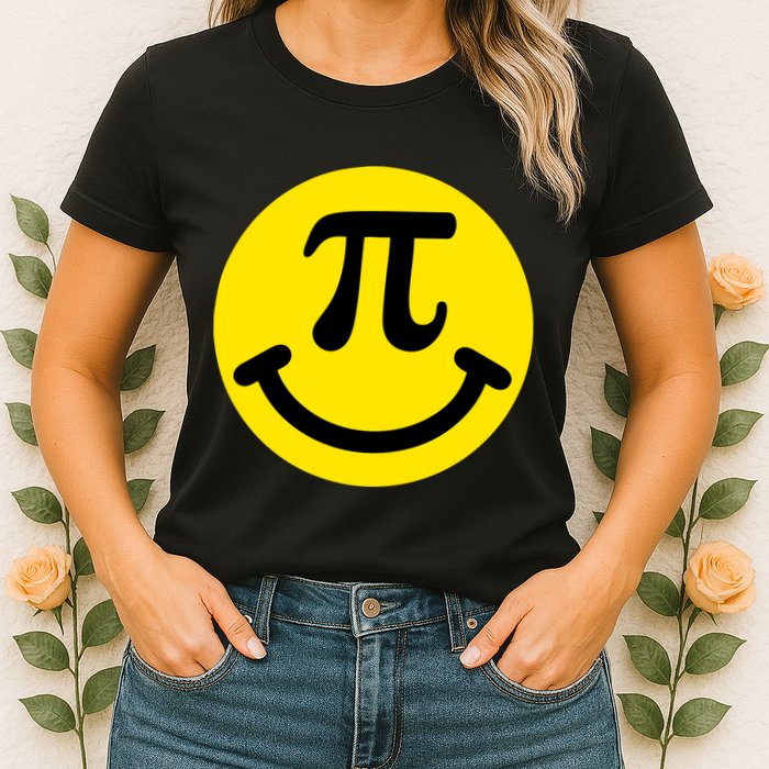 Pi Day Smiley Face 3.14 Math Geek Womens T-Shirt