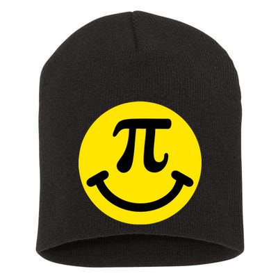 Pi Day Smiley Face 3.14 Math Geek Short Acrylic Beanie