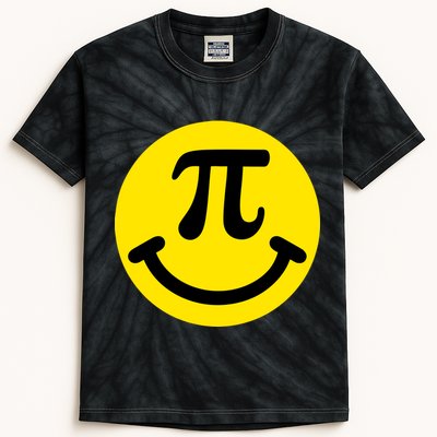 Pi Day Smiley Face 3.14 Math Geek Kids Tie-Dye T-Shirt