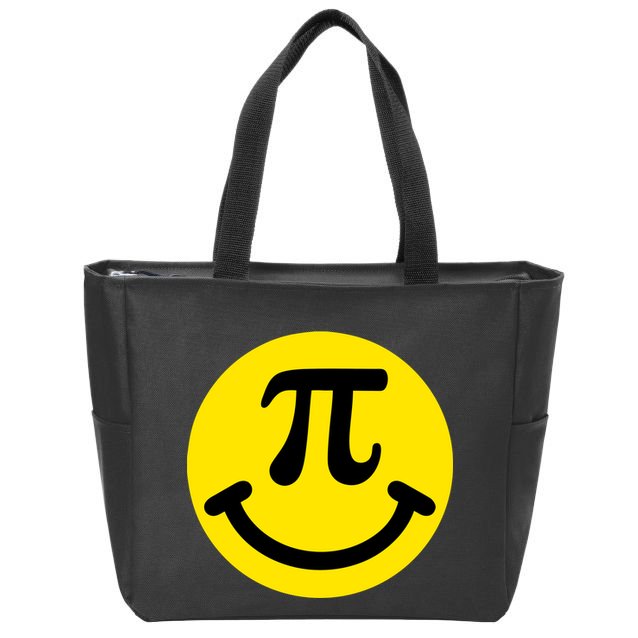 Pi Day Smiley Face 3.14 Math Geek Zip Tote Bag