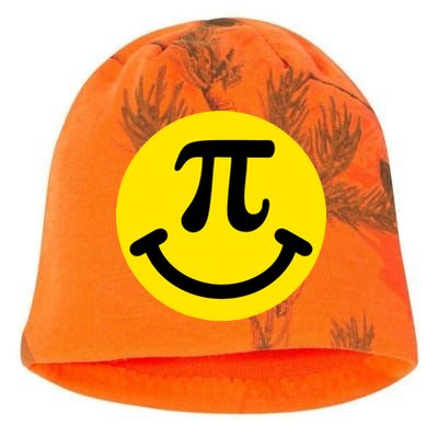 Pi Day Smiley Face 3.14 Math Geek Kati - Camo Knit Beanie