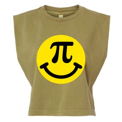Pi Day Smiley Face 3.14 Math Geek Garment-Dyed Women's Muscle Tee
