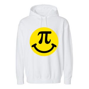 Pi Day Smiley Face 3.14 Math Geek Garment-Dyed Fleece Hoodie