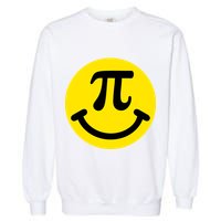 Pi Day Smiley Face 3.14 Math Geek Garment-Dyed Sweatshirt