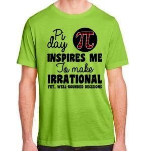 Pi Inspires Me Funny Pi Day 3.14 Adult ChromaSoft Performance T-Shirt