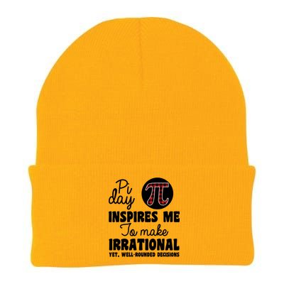 Pi Inspires Me Funny Pi Day 3.14 Knit Cap Winter Beanie