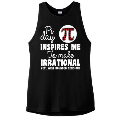 Pi Inspires Me Funny Pi Day 3.14 Ladies PosiCharge Tri-Blend Wicking Tank