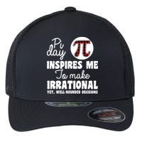 Pi Inspires Me Funny Pi Day 3.14 Flexfit Unipanel Trucker Cap