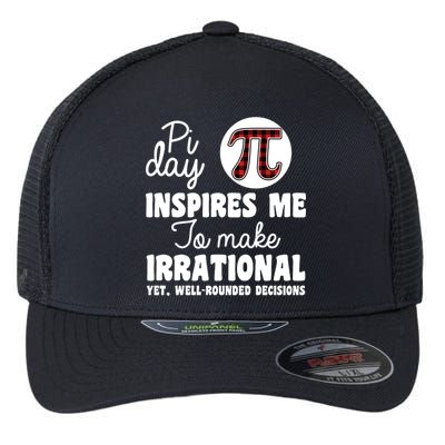 Pi Inspires Me Funny Pi Day 3.14 Flexfit Unipanel Trucker Cap