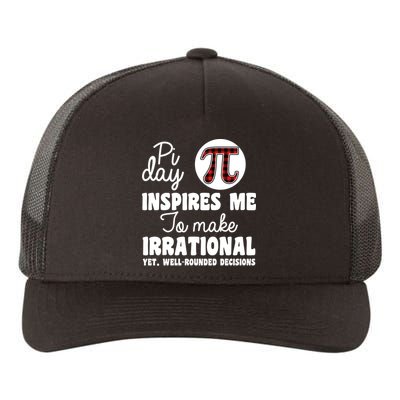Pi Inspires Me Funny Pi Day 3.14 Yupoong Adult 5-Panel Trucker Hat