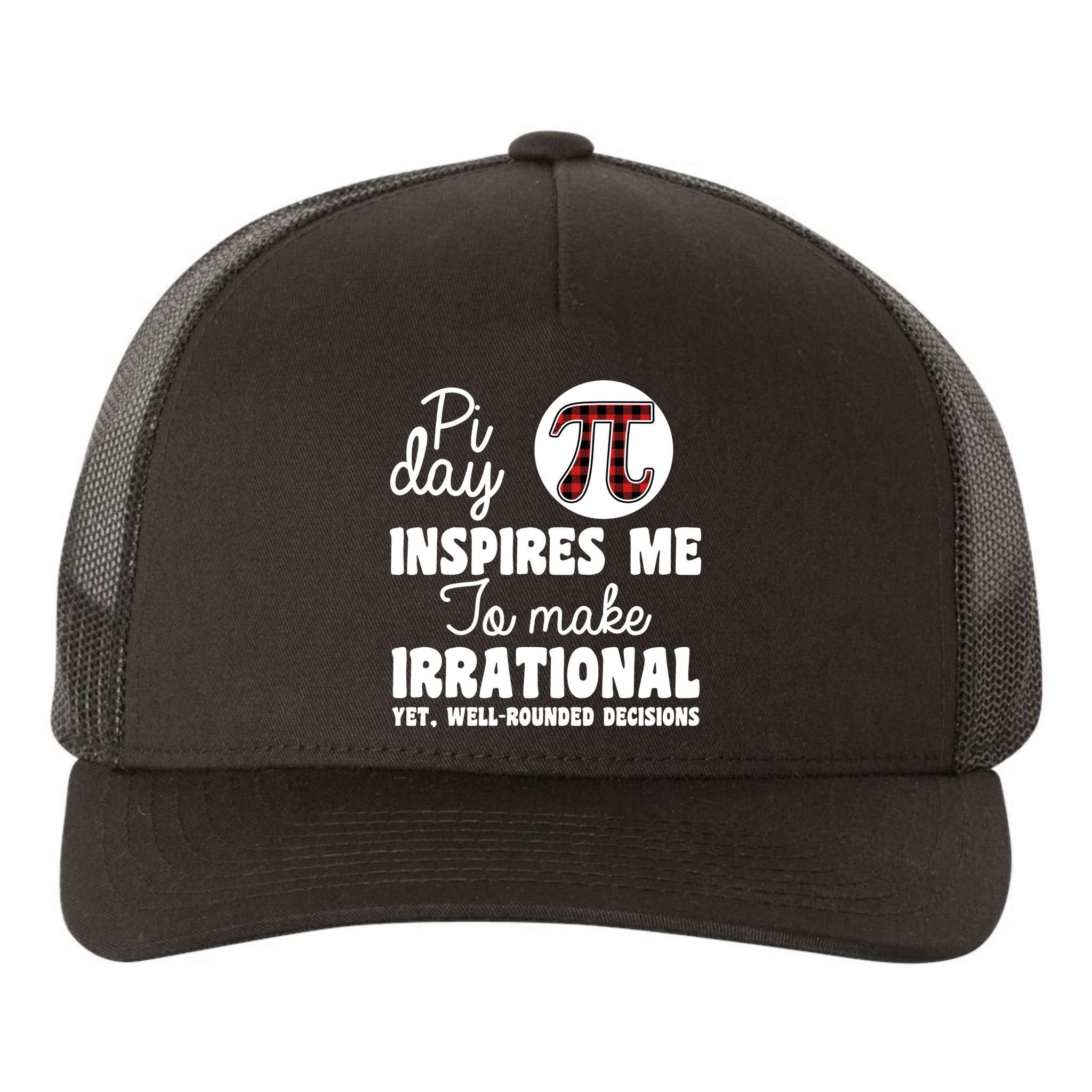 Pi Inspires Me Funny Pi Day 3.14 Yupoong Adult 5-Panel Trucker Hat
