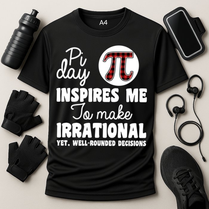 Pi Inspires Me Funny Pi Day 3.14 Performance Shirt