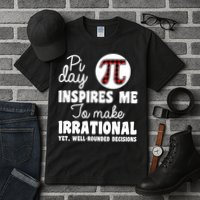 Pi Inspires Me Funny Pi Day 3.14 Tall T-Shirt