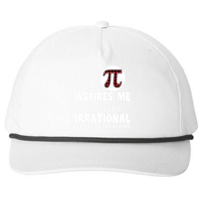 Pi Inspires Me Funny Pi Day 3.14 Snapback Five-Panel Rope Hat