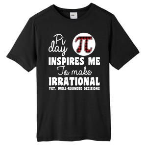 Pi Inspires Me Funny Pi Day 3.14 Tall Fusion ChromaSoft Performance T-Shirt