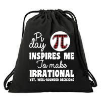 Pi Inspires Me Funny Pi Day 3.14 Drawstring Bag
