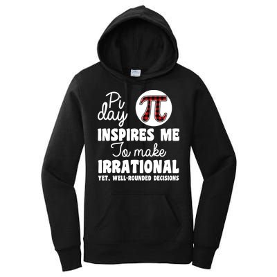 Pi Inspires Me Funny Pi Day 3.14 Women's Pullover Hoodie