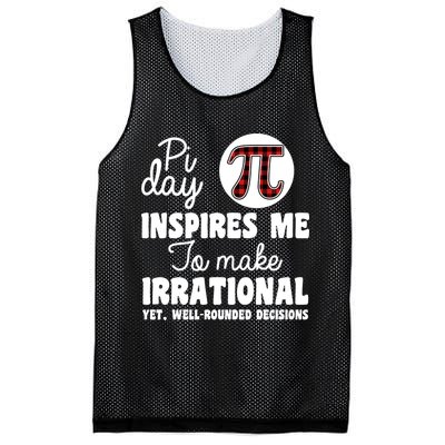 Pi Inspires Me Funny Pi Day 3.14 Mesh Reversible Basketball Jersey Tank