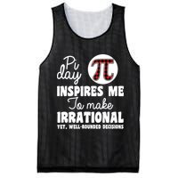Pi Inspires Me Funny Pi Day 3.14 Mesh Reversible Basketball Jersey Tank