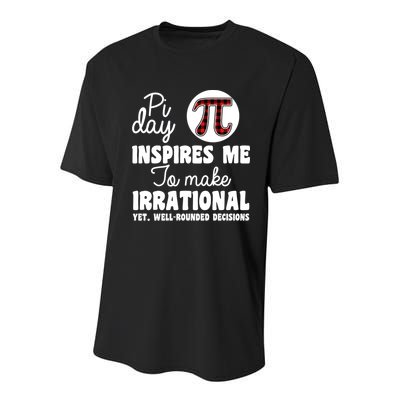 Pi Inspires Me Funny Pi Day 3.14 Youth Performance Sprint T-Shirt