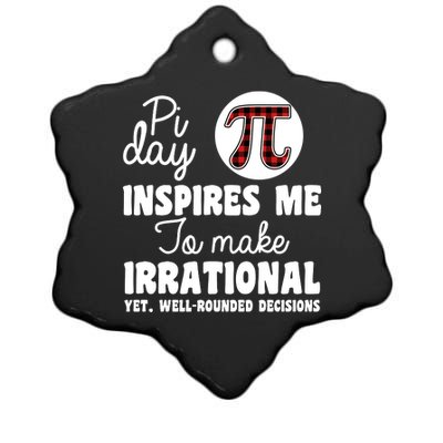 Pi Inspires Me Funny Pi Day 3.14 Ceramic Star Ornament