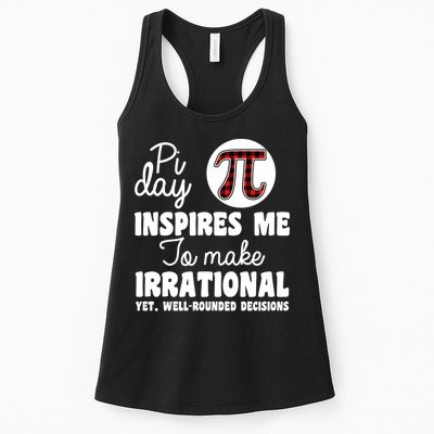 Pi Inspires Me Funny Pi Day 3.14 Womens Tank Top