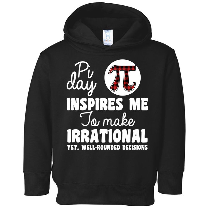Pi Inspires Me Funny Pi Day 3.14 Toddler Hoodie