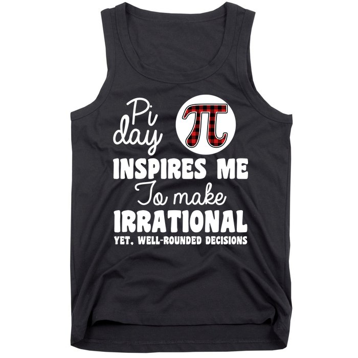 Pi Inspires Me Funny Pi Day 3.14 Tank Top