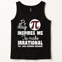 Pi Inspires Me Funny Pi Day 3.14 Tank Top