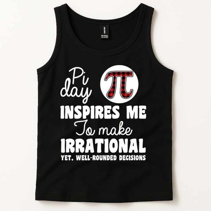 Pi Inspires Me Funny Pi Day 3.14 Tank Top