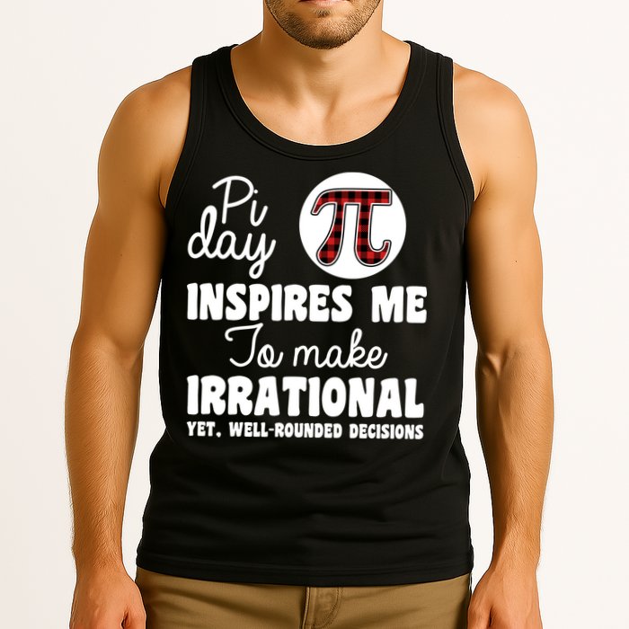 Pi Inspires Me Funny Pi Day 3.14 Tank Top