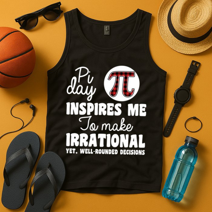 Pi Inspires Me Funny Pi Day 3.14 Tank Top