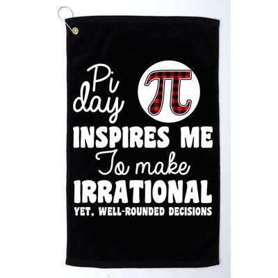 Pi Inspires Me Funny Pi Day 3.14 Golf Towel
