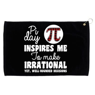 Pi Inspires Me Funny Pi Day 3.14 Grommeted Golf Towel