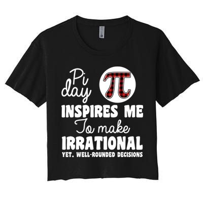 Pi Inspires Me Funny Pi Day 3.14 Crop Top