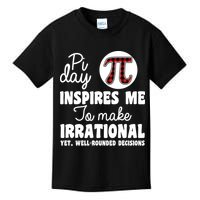 Pi Inspires Me Funny Pi Day 3.14 Kids T-Shirt