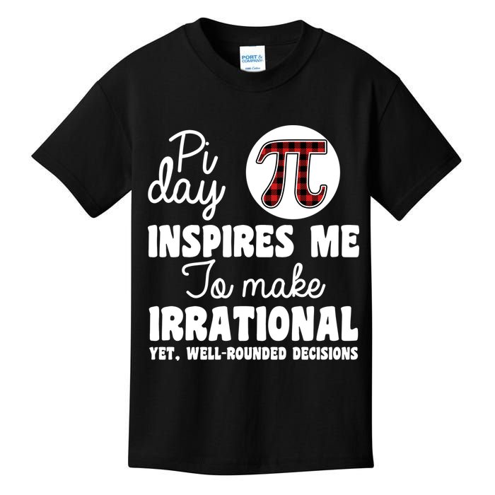 Pi Inspires Me Funny Pi Day 3.14 Kids T-Shirt