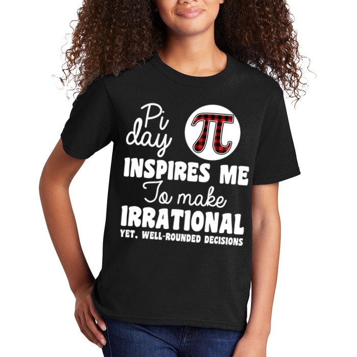 Pi Inspires Me Funny Pi Day 3.14 Kids T-Shirt