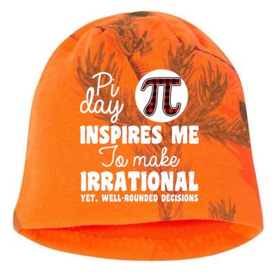 Pi Inspires Me Funny Pi Day 3.14 Kati - Camo Knit Beanie