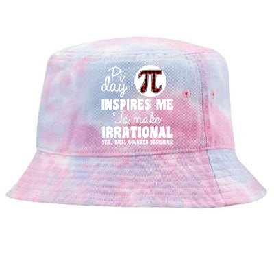 Pi Inspires Me Funny Pi Day 3.14 Tie-Dyed Bucket Hat