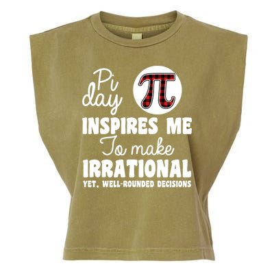 Pi Inspires Me Funny Pi Day 3.14 Garment-Dyed Women's Muscle Tee
