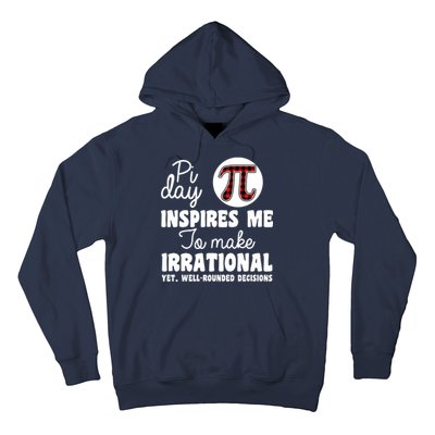 Pi Inspires Me Funny Pi Day 3.14 Hoodie